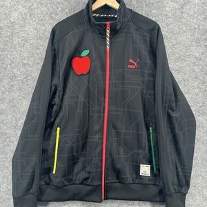 Puma x Dee & Rickey Track Jacket Mens XL Black Full Zip Rare 571695